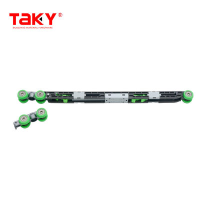 چرخ کشویی کمد سخت افزاری طول عمر درب بسته شدن دوگانه نرم چرخ های خنک کننده