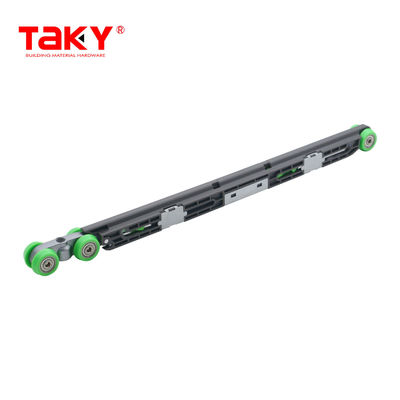 چرخ کشویی کمد سخت افزاری طول عمر درب بسته شدن دوگانه نرم چرخ های خنک کننده