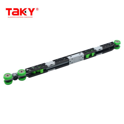 چرخ کشویی کمد سخت افزاری طول عمر درب بسته شدن دوگانه نرم چرخ های خنک کننده