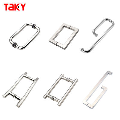 هتل نقره ای محفظه دوش اتاق درب شیشه ای پشت به پشت میله حوله آویز دستگیره