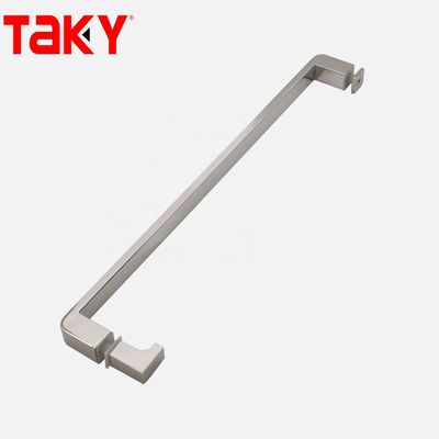 دسته دستگیره کششی یک طرفه مستقیم درب شیشه ای میله ای لوله مستطیلی استیل ضد زنگ با ضخامت شیشه 12 میلی متر