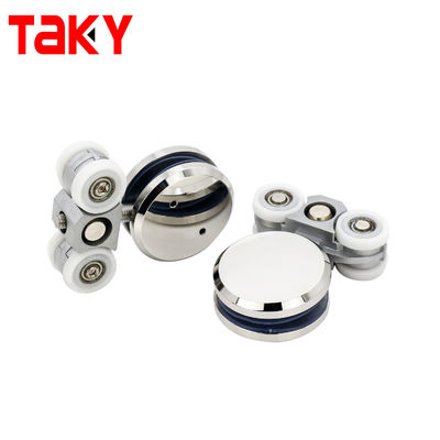 غلتک درب آویز شیشه ای گرد برای درب دوش آویز ایمن با ضخامت 8-12