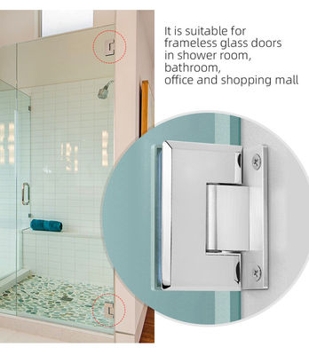 لولا های درب شیشه ای دوش آینه ای استیل ضد زنگ نوع H حمام هتل 12 میلی متری لبه اریب