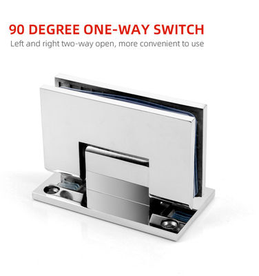 لولا های درب شیشه ای دوش آینه ای استیل ضد زنگ نوع H حمام هتل 12 میلی متری لبه اریب