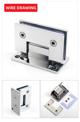 لولا های درب شیشه ای دوش آینه ای استیل ضد زنگ نوع H حمام هتل 12 میلی متری لبه اریب