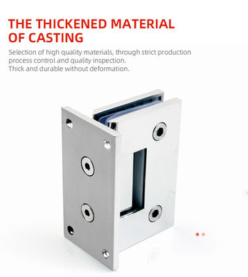 لولا های درب شیشه ای دوش آینه ای استیل ضد زنگ نوع H حمام هتل 12 میلی متری لبه اریب