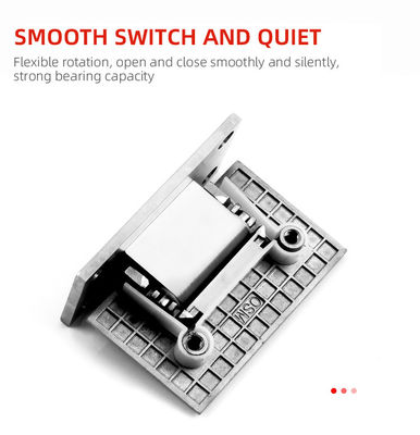 لولا های درب شیشه ای دوش آینه ای استیل ضد زنگ نوع H حمام هتل 12 میلی متری لبه اریب