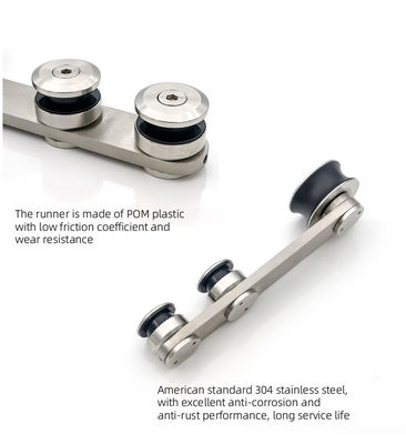 سیستم سختافزاری درب کشویی شیشهای بدون قاب دوش با کیفیت بالا