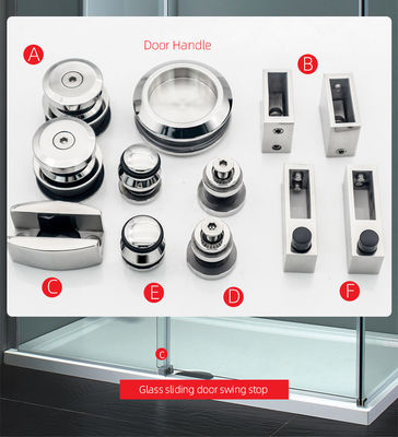 کیت سختافزاری و درب انبار مقاوم در برابر خوردگی با شیشه ایمن به ضخامت 8-12 اینچ