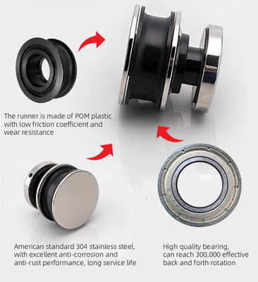 کیت سختافزاری و درب انبار مقاوم در برابر خوردگی با شیشه ایمن به ضخامت 8-12 اینچ