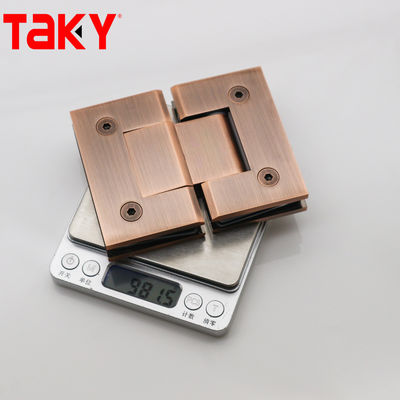 180 Degree Stainless Steel Rose Gold Shower Hinge Glass to Glass Hinge