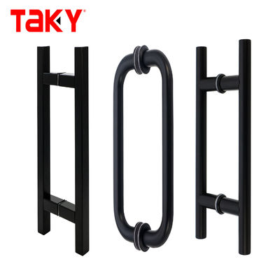 قیمت خوب دستگیره درب شیشه ای دوش استیل ضد زنگ مربع نقره ای با سبک طراحی مدرن آنلاین