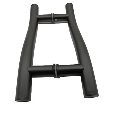 قیمت خوب دستگیره پنجره در 8 اینچ شیشه سیاه دستگیره در کروم پایان 304 فولاد ضد زنگ آنلاین