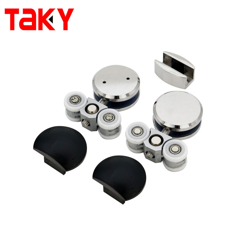 غلتک درب آویز شیشه ای گرد برای درب دوش آویز ایمن با ضخامت 8-12