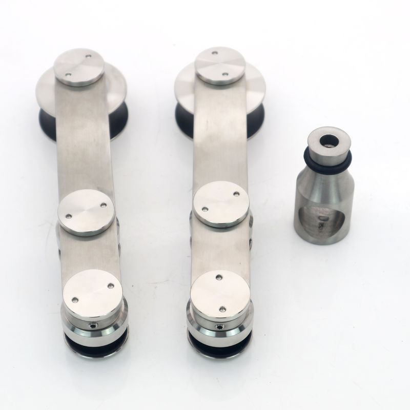 سیستم سختافزاری درب کشویی شیشهای بدون قاب دوش با کیفیت بالا