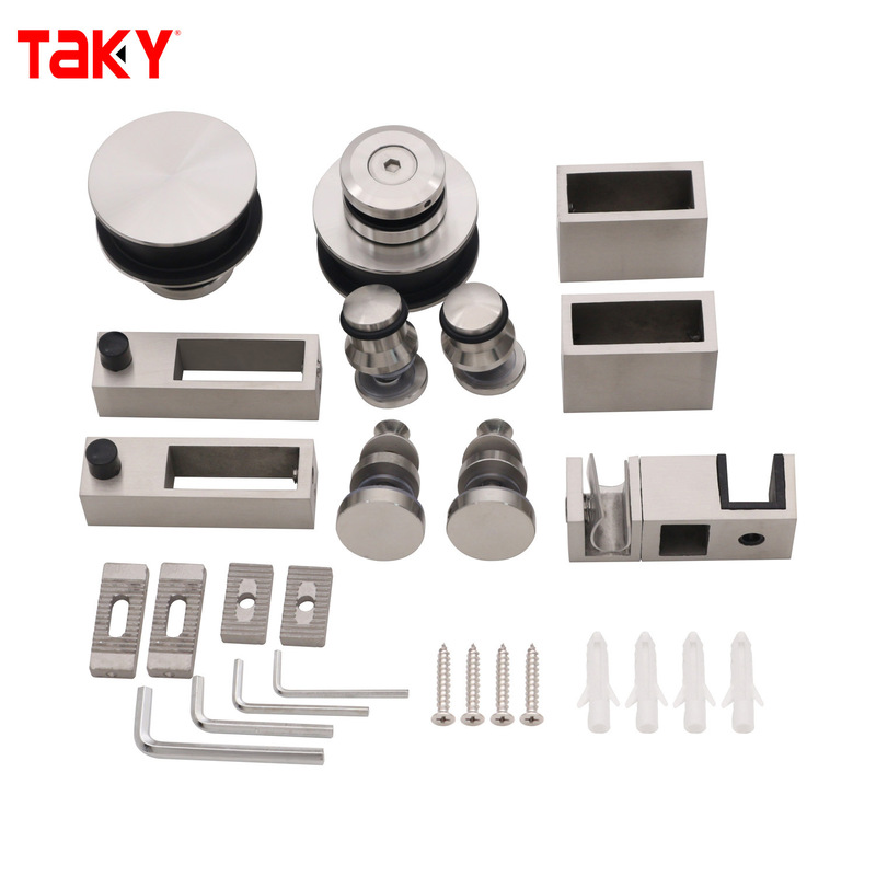 لوازم جانبی اتاق دوش بدون فریم و فروش مناسب کیت سیستم درب شیشه ای کشویی