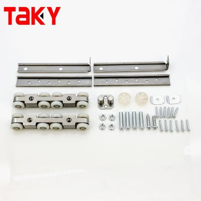 قیمت خوب یراق‌آلات قرقره درب کشویی 8 چرخ با بسته شدن نرم دوگانه برای کمد لباس مبلمان مدرن آنلاین