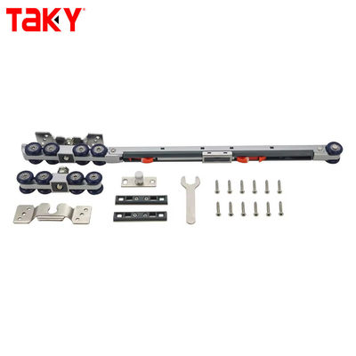 قیمت خوب آهن نایلون مبلمان کمد درب آویز آهنگ دوگانه تک نرم بسته شدن 8 چرخ کشویی درب قرقره دمپر غلتک آنلاین