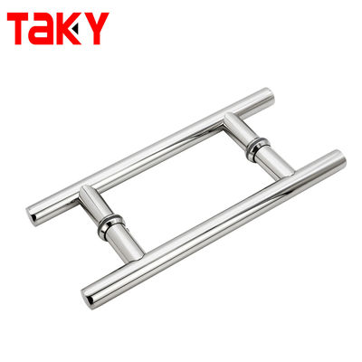 قیمت خوب دستگیره درب شیشه ای 24 اینچی دو طرفه H شکل، دستگیره درب گرد نردبانی، دستگیره پنجره درب آنلاین