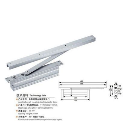 قیمت خوب طراحی هتل مدرن 85 کیلوگرم ضد حریق دو سرعته قابل تنظیم هیدرولیک فنر پنهان درب مخفی چوبی آنلاین