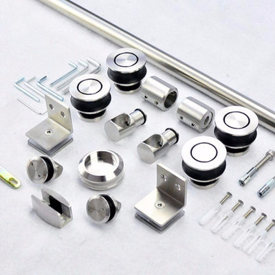 قیمت خوب کیت درب آینه ای ریلی شیشه ای بدون قاب 8-12 میلی متری برای حمام و کمد هتل آنلاین