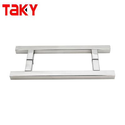 قیمت خوب دستگیره درب شیشه ای مربع ویلا فولاد ضد زنگ 304 دستگیره کروم برای درب شیشه ای سخت آنلاین