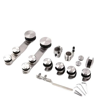 قیمت خوب سختي بالا و ماندگار نقره / سیاه شیشه حمام درب کشویی کیت برای 6-12mm شیشه آنلاین