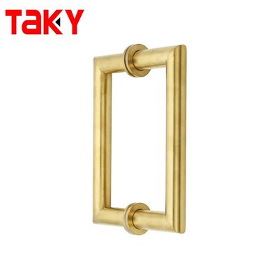 قیمت خوب دستگیره درب ورودی اصلی بلند با روکش پولیشی لهستانی با دستگیره کششی رزگلد 203*203 میلی‌متری آنلاین