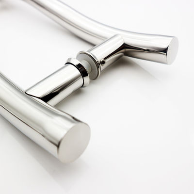 قیمت خوب دسته دوش تک‌طرفه برای درب کشویی شیشه‌ای هتل با روکش مشکی بلند به ابعاد 200*200*19*1.0 میلی‌متر آنلاین