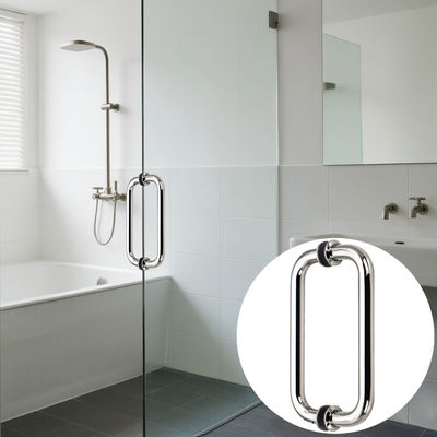 قیمت خوب دستگیره درب شیشه ای کشویی لوله گرد نقره ای آبکاری شده استیل ضد زنگ 304 آنلاین