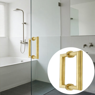 قیمت خوب لوله دور فلزی مربع درب شیشه ای اصلی دستگیره کشویی طلا آنلاین