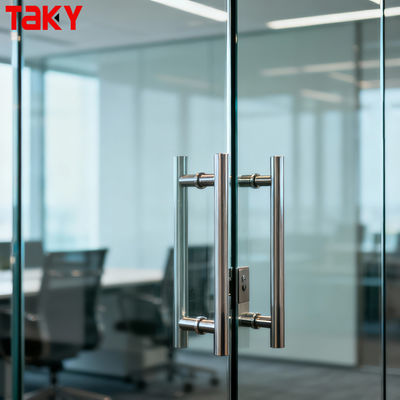 قیمت خوب دستگیره درب صیقلی دوش استیل ضد زنگ دستگیره درب شیشه ای فشاری داخلی آنلاین