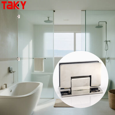 قیمت خوب لولا دوش شیشه ای استیل ضد زنگ با نصب دیواری 90 درجه برای شیشه 8-12 میلی متری آنلاین