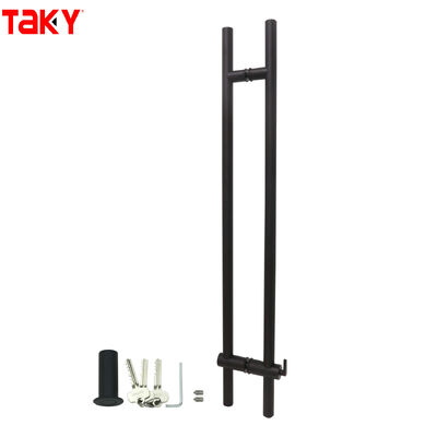 قیمت خوب دستگیره درب شیشه ای قفل دار استیل ضد زنگ با سبک مدرن مدل H برای استفاده در حمام و منزل آنلاین