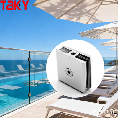 قیمت خوب بست فلزی درب شیشه‌ای استیل ضد زنگ 316 با زاویه 180 درجه برای ضخامت شیشه 8-12 میلی‌متر گیره گوشه آنلاین