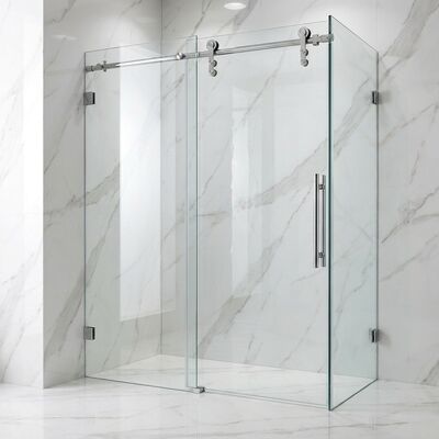 قیمت خوب کیت سخت افزاری درب شیشه ای حمام لوازم جانبی چرخ آویز درب کشویی دوش فولادی ضد زنگ آنلاین